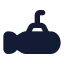 Submarine icon with solid rounded style