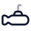 Submarine icon with twotone rounded style