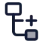 Subnodeadd icon with duotone standard style