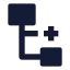 Subnodeadd icon with solid sharp style