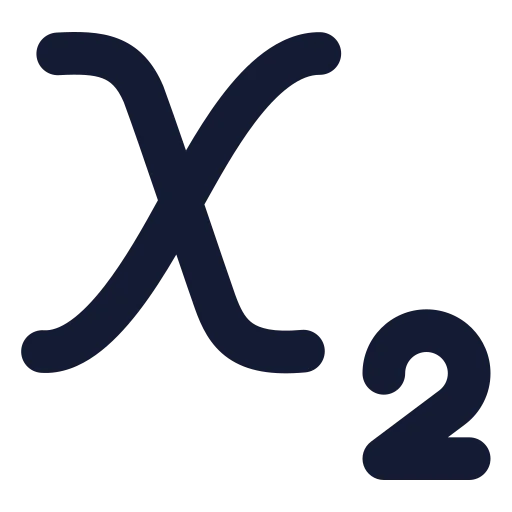 Subscript Icon in Solid Rounded style