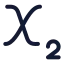 Subscript icon with stroke rounded style