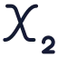 Subscript icon with stroke standard style