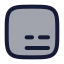 Subtitle icon with duotone rounded style