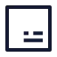 Subtitle icon with stroke sharp style