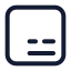 Subtitle icon with stroke standard style