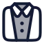Suit icon with duotone rounded style