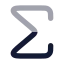 Summation icon with bulk rounded style