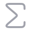 Summation icon with duotone rounded style