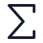Summation icon with duotone standard style