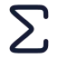 Summation icon with solid rounded style