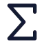 Summation icon with solid standard style