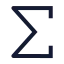 Summation icon with stroke sharp style