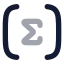 Summation icon with bulk rounded style
