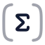 Summation icon with duotone rounded style