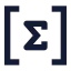 Summation icon with solid sharp style