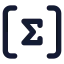 Summation icon with solid standard style