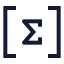Summation icon with stroke sharp style