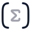 Summation icon with twotone rounded style