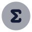 Summationcircle icon with bulk rounded style