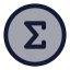 Summationcircle icon with duotone standard style
