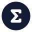 Summationcircle icon with solid sharp style