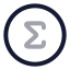 Summationcircle icon with twotone rounded style