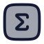 Summationsquare icon with duotone rounded style