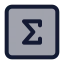 Summationsquare icon with duotone standard style