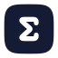 Summationsquare icon with solid rounded style