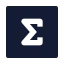 Summationsquare icon with solid sharp style