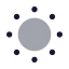Sun icon with bulk rounded style