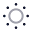 Sun icon with twotone rounded style