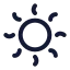 Sun icon with stroke standard style