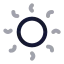 Sun icon with twotone rounded style