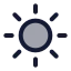 Sun icon with duotone standard style