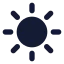 Sun icon with solid standard style