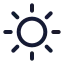 Sun icon with stroke standard style