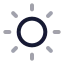 Sun icon with twotone rounded style