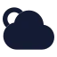 Suncloud icon with solid rounded style