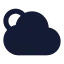 Suncloud icon with solid sharp style
