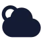 Suncloud icon with solid standard style