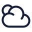 Suncloud icon with stroke rounded style