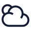 Suncloud icon with stroke sharp style