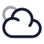 Suncloud icon with twotone rounded style