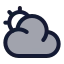 Suncloud icon with duotone standard style