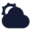 Suncloud icon with solid rounded style