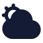 Suncloud icon with solid standard style