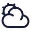 Suncloud icon with stroke rounded style