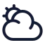 Suncloud icon with stroke standard style